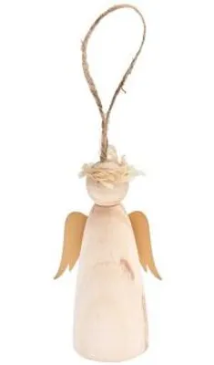 Obrázek produktu pro Dřevěný anděl s korunou, 9 cm, 100