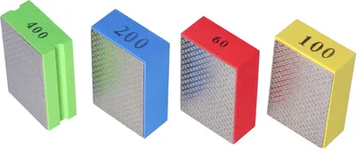 Zdjęcie produktu dla 4 sztuki diamentowych tarcz do polerowania ręcznego do przycinania płytek kamiennych Gratowanie 60 # 100 # 200 # 400 # Ziarnistość