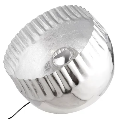 Produktbild von METEO Bodenleuchte - silber - Metall - Höhe 27,5cm x Ø 25,5cm - Lampe