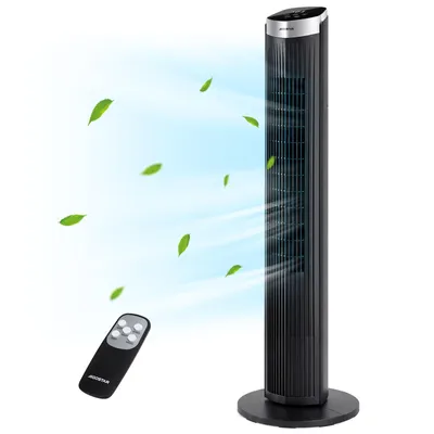 Produktbild von Aigostar - 45W Turmventilator mit Fernbedienung, 4 Modi, 3 Geschwindigkeiten, 12H Timer, 65 °Oszillation