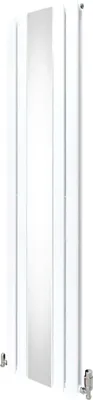 Produktbild von Heizkörper mit Spiegel & Chrom Thermostatventile - 1800mm x 425mm – Weiß