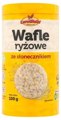 Productafbeelding van Eurowafle Rijstwafels met zonnebloempitten, 100 gram