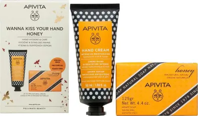 Immagine prodotto di Crema mani al miele Apivita + sapone naturale