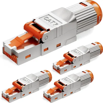 Produktbild von hb-digital 4x RJ45 Netzwerkstecker CAT 7 werkzeuglos LSA PoE
