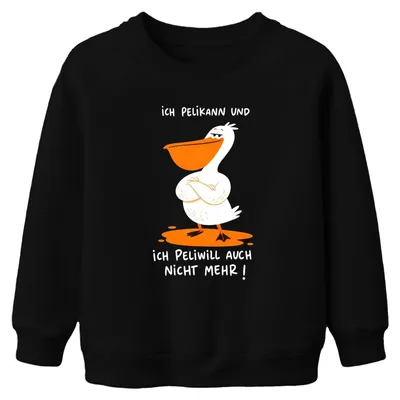 Immagine prodotto di Ich Pelikann e Ich Peliwill: Felpa con cappuccio, design sarcastico, per bambini, colore nero, taglia 104