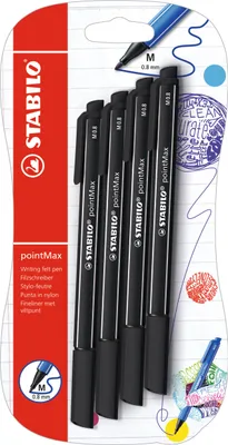 Produktbild von Filzschreiber - STABILO pointMax - 4er Pack - schwarz