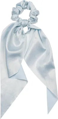 Produktbild von styleBREAKER Damen Haargummi einfarbig mit Schleife im Retro Style, elastisch, Scrunchie, Zopfgummi, Haarband 04027042