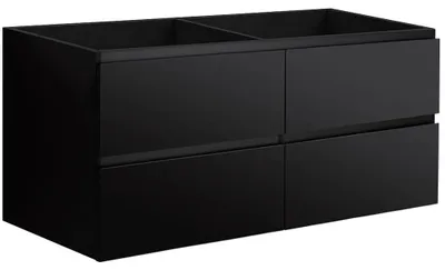 Image de VitrocéramiqueO - Meuble-lavabo Carole - noir mat - 119 x 48 x 45 cm