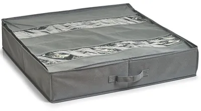 Produktbild von Zeller Schuh-Aufbewahrungsbox, flexibel, grau, 60 x 60 x 13 cm, 14610