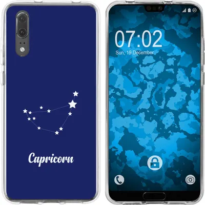 Produktbild von PhoneNatic Case kompatibel mit Huawei P20 Silikon-Hülle SternzeichenCapricornus M7