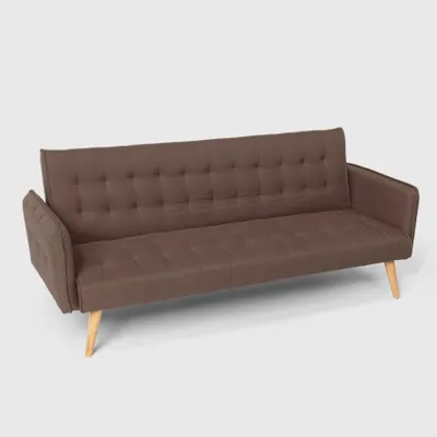 Immagine prodotto di Divano letto Clic Clac Malibu a 3 posti dal design nordico - marrone