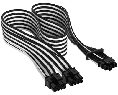 Produktbild von Corsair CP-8920333, 12VHPWR, Gerade, Gerade, Schwarz, Weiß, 1 Stück(e)