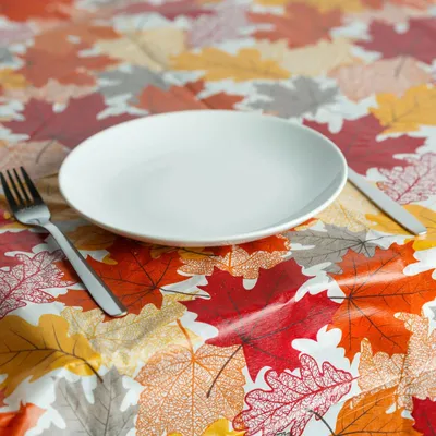 Obrázek produktu pro Podzimní dekorace – ubrus – flanel – 132 x 178 cm
