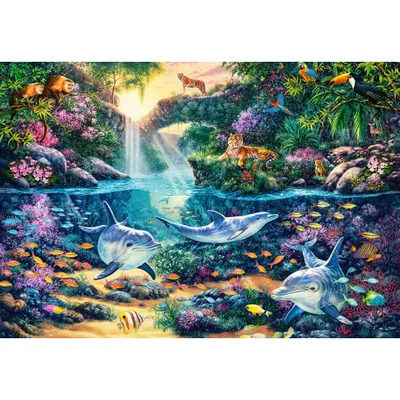Obrázek produktu pro Puzzle 1500 dílků Džungle ráj C-151875