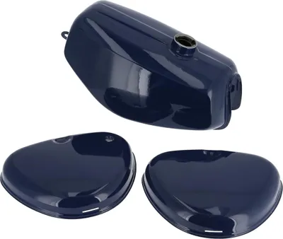 Image de Set: réservoir + couvercle latéral, bleu foncé RAL 5013 - pour Simson S50, S51, S70