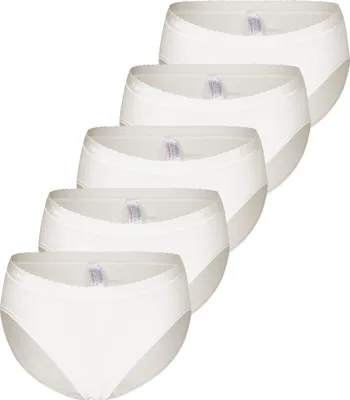 Produktbild von Nina von C. 5er Pack Basic Midi Slip Pflegeleicht uns formbeständig, Schmaler Glanzgummi am Beinabschluss, Ohne Seitennähte