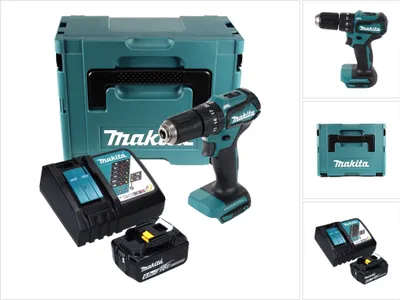 Produktbild von Makita DHP 483 RG1J Akku Schlagbohrschrauber 18 V 40 Nm + 1x Akku 6,0 Ah + Ladegerät + Makpac
