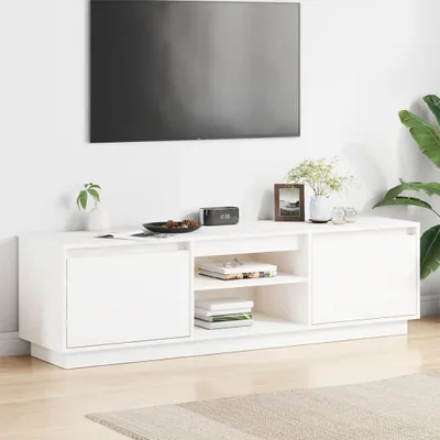 Produktbild von "Rabatt" TV-Schrank - Fernsehschrank - TV-Lowboard - Weiß 140x35x40 cm Massivholz Kiefer - TV-Schränke CC23106