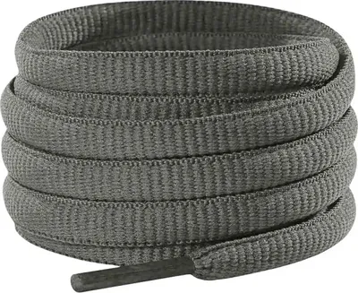 Ovale Schnürsenkel für Laufschuhe - Grau Dunkel - 120 cm