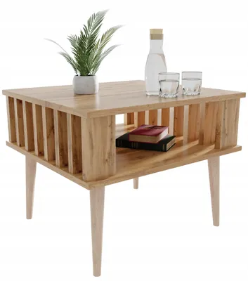 Produktbild von Couchtisch Lamellen Fürs Wohnzimmer Eiche WOTAN Wohnzimmertisch