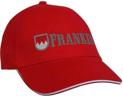 Produktbild von Baseballcap mit Einstickung Franken und Wappen - 68320 Color - rot