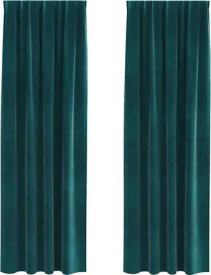 Obrázok produktu pre vidaXL Zatemňujúce závesy 2 ks Tmavo zelená 140 x 245 cm Velvet