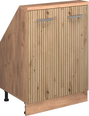 Obrázok produktu pre Kuchynská skriňa pre šikmé strechy Vicco R-Line Remeselný dub 60 cm s 2 dverami, Model 58263