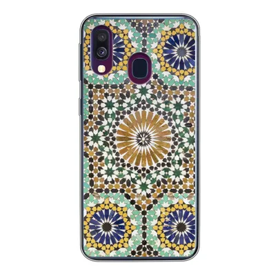Produktbild von MuchoWow® Handyhülle Schutzhülle Hülle für Samsung Galaxy A40 Eine Nahaufnahme eines marokkanischen Mosaiks Silikon Softcase Handy Hülle - Handy-Tasche