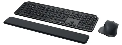 Productafbeelding van Logitech MX Keys Combo voor bedrijven - Toetsenbord- en muisset - met achtergrondverlichting - draadloos - Bluetooth LE - QWERTY - GB - Grafietgrijs