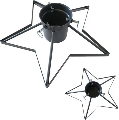 Produktbild von Weihnachtsbaumständer Tannenbaumständer Christbaumständer Stern schwarz