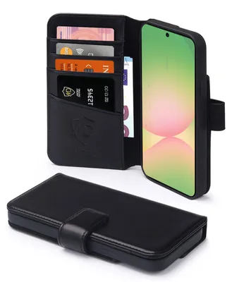 Productafbeelding van MobyDefend Hoesje - Geschikt voor Samsung Galaxy A36 / Samsung Galaxy A56  - Luxe Leren  Wallet Bookcase - Zwart