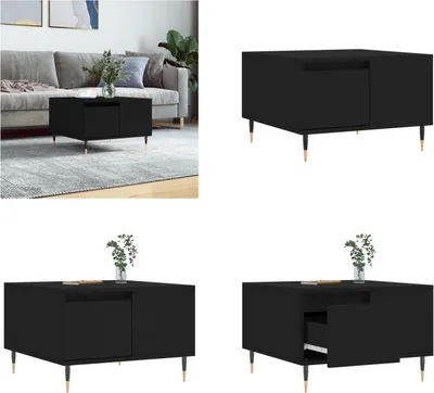 Produktbild von vidaXL Couchtisch Schwarz 55x55x36,5 cm Holzwerkstoff - Couchtisch - Couchtische - Beistelltisch - Sofatisch