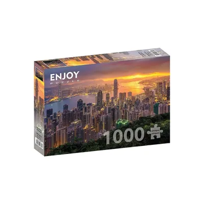 Zdjęcie produktu dla Puzzle 1000 elementów Enjoy – Hongkong o świcie