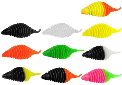 Produktbild von FTM Omura Baits Pongo Junior 4cm - 7 Gummiköder Forelle, Geschmack:Knoblauch, Farbe:neon grün