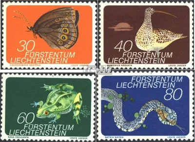 Produktbild von Briefmarken Liechtenstein 1973 Mi 591-594 (kompl.Ausg.) postfrisch Kleinfauna