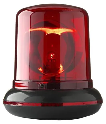 Produktbild von Dekoleuchte Polizeilicht blinkende Party Disco Lampe, Dekoration Motto Dekolampe rot