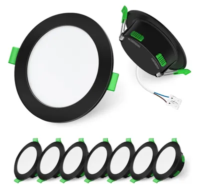 Zdjęcie produktu dla Reflektor LED lampy punktowe 230V 3CCT 9 szt IP44 czarny ściemnialny