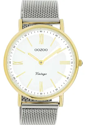 Productafbeelding van OOZOO Vintage Uni Polshorloge – Zilver/Goud C20118