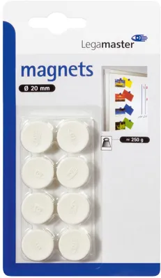 Produktbild von Legamaster Haftmagnete C und C Blister 20mm circa 250g in weiß