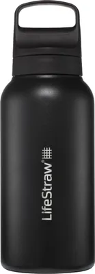 Produktbild von LifeStraw GO 2.0 Stainless Steel, Isolierte Trinkflasche mit Filter, Nordic Noir, 1000ml