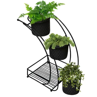 Produktbild von Evila Originals, SEH - 4567, Sonstige Wohndekorationen, Jardiniere, Schwarz, Metall, 19 x 19 x 37 cm