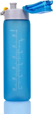 Immagine prodotto di Borraccia sportiva Tritan blu da 750 ml, resistente agli urti, senza BPA