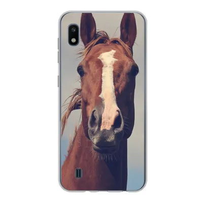 Produktbild von MuchoWow® Handyhülle Schutzhülle Hülle für Samsung Galaxy A10 Pferd - Wolken - Porträt Silikon Softcase Handy Hülle - Schutzhülle