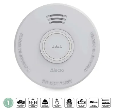 Obrázek produktu pro Kouřový alarm s fotoelektrickým senzorem, baterie s životností 1 rok