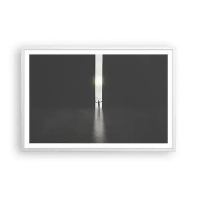 Produktbild von Gerahmtes Poster - Weißer Rahmen - Tor Mensch Licht - 91,5x61 cm - Wand Bild - Wanddeko - Wandbilder - Kunstposter - Wandposter - Bilderrahmen - Bilder - Kunstdruck - Wanddekoration - P2WAA91x61-4698