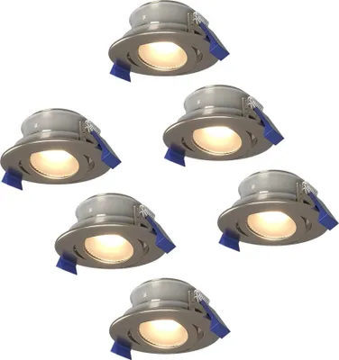 Image de HOFTRONIC - Spot LED encastrable Lima 4W 345lm 4000K IP65 inclinable dimmable GU10 6 pièces