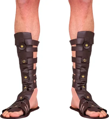 Produktbild von Römersandalen mit verstellbaren Riemen & Schienbeinschoner