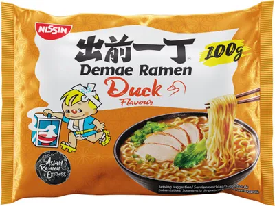 Produktbild von Nissin Demae Ramen Kačacia polievka s príchuťou ázijských instantných rezancov 100g