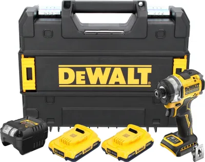 Immagine prodotto di Avvitatore a impulsi a batteria DeWalt DCF 860 D2T 18 V 282 Nm 1/4" senza spazzole + 2x batteria ricaricabile 2,0 Ah + caricabatterie + TSTAK