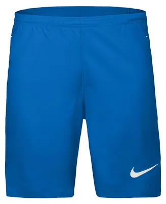 Image de Shorts de football Nike Dri-FIT Laser Vi pour enfants, bleu royal/blanc, modèle HV8249-